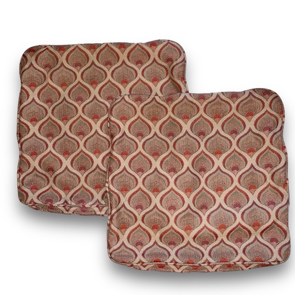 v i n t a g e :: 2 Mod MCM Textured Throw Pillows Midcentury Modern - Picture 4 of 11